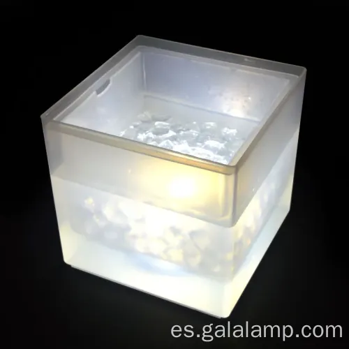 Cubo de hielo luminoso LED moderno para bebidas